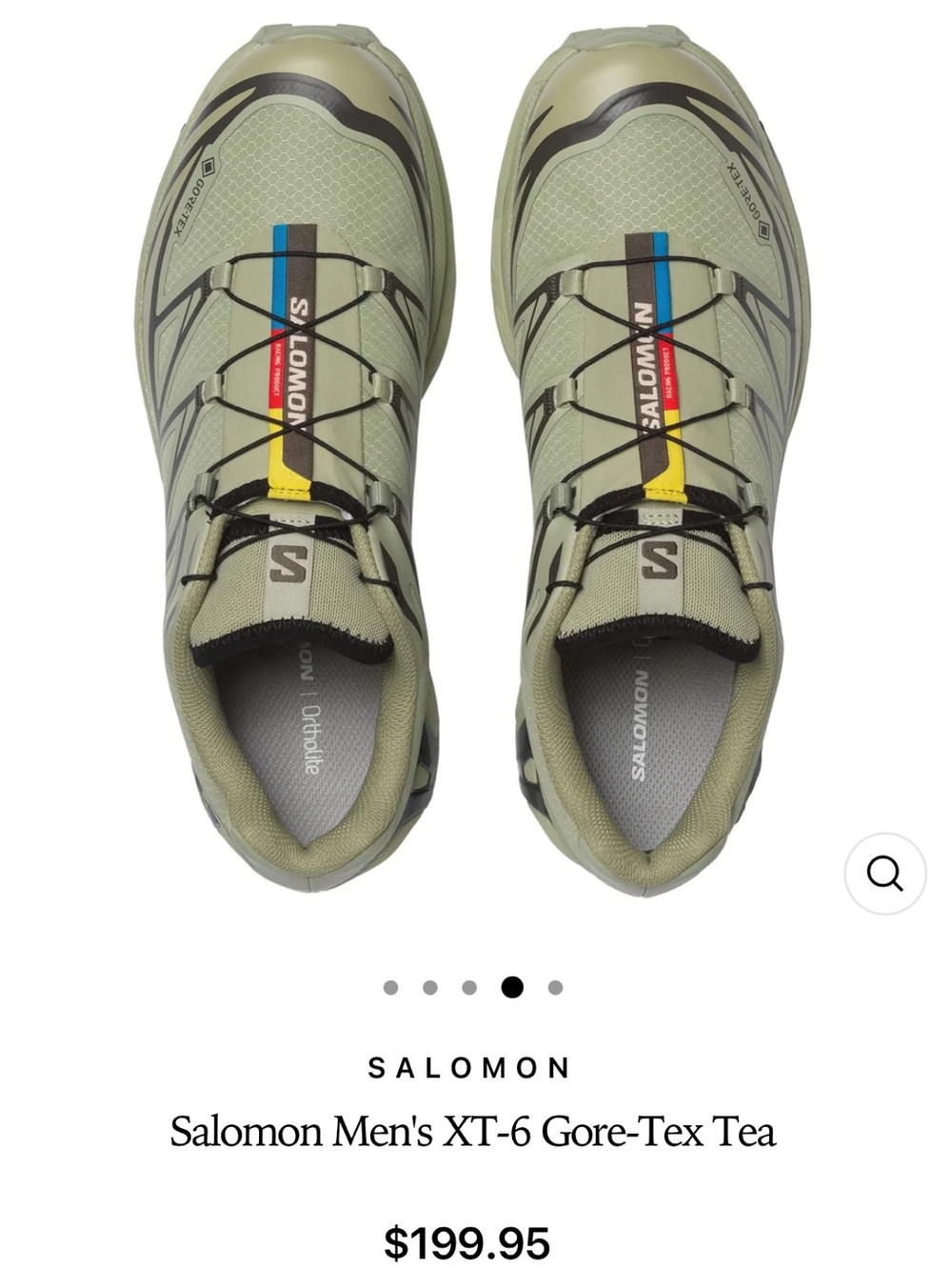 SALOMON XT-6 Gore-Tex Tea
$199.95 men 9.5 women 10.5 gently used